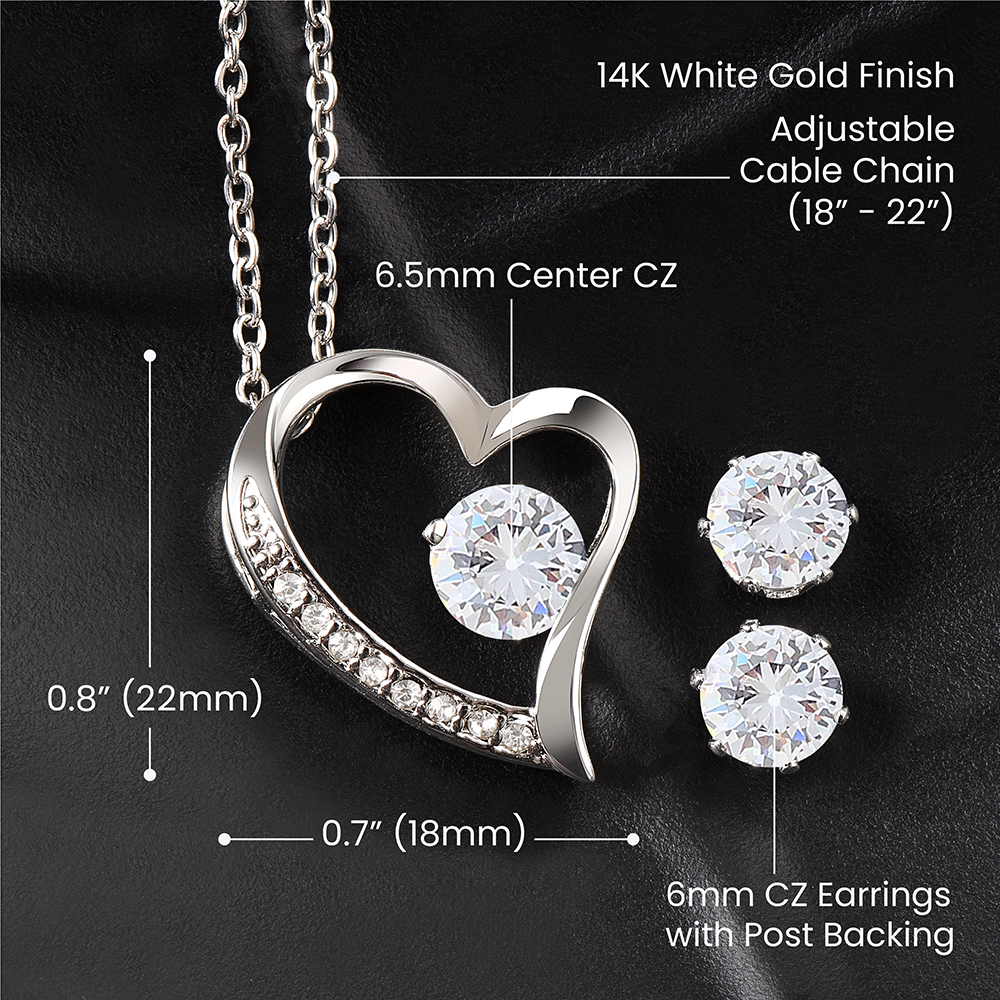 Infinite Love Pendant Necklace & Earrings