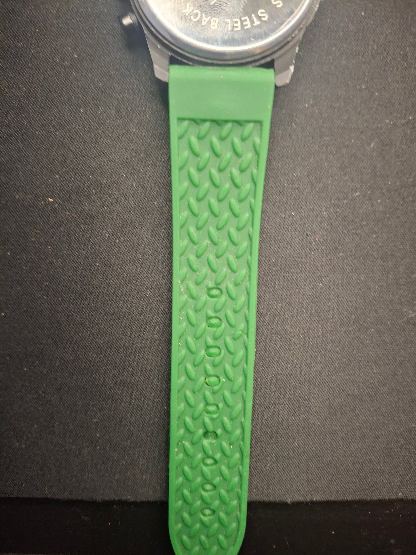 Element New York Men's Watch, Black And Grean Dial,Green Silicone Wristband