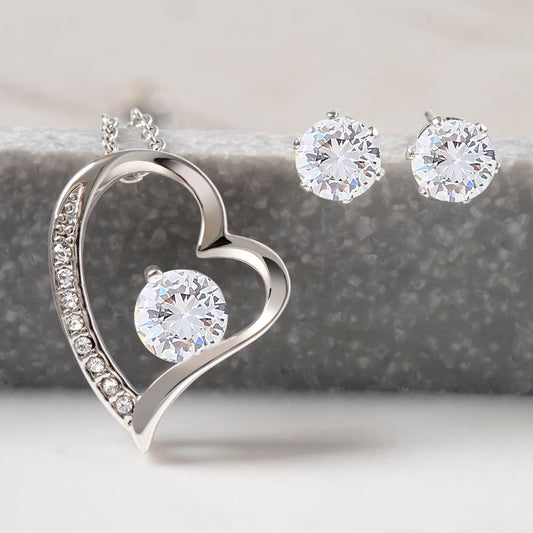 Infinite Love Pendant Necklace & Earrings