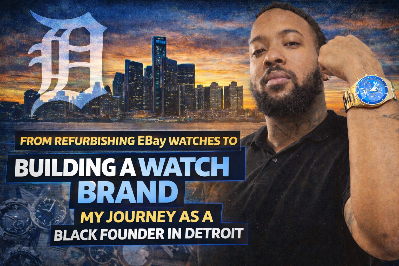 “From Refurbishing Ebay Timepieces to Building a Watch Brand: My Journey as a Black Founder in Detroit”